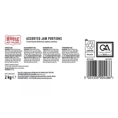 Individual fruit jam portions for hotels and catering