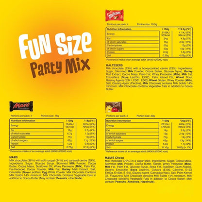 M&M's and Twix mini chocolate party treats