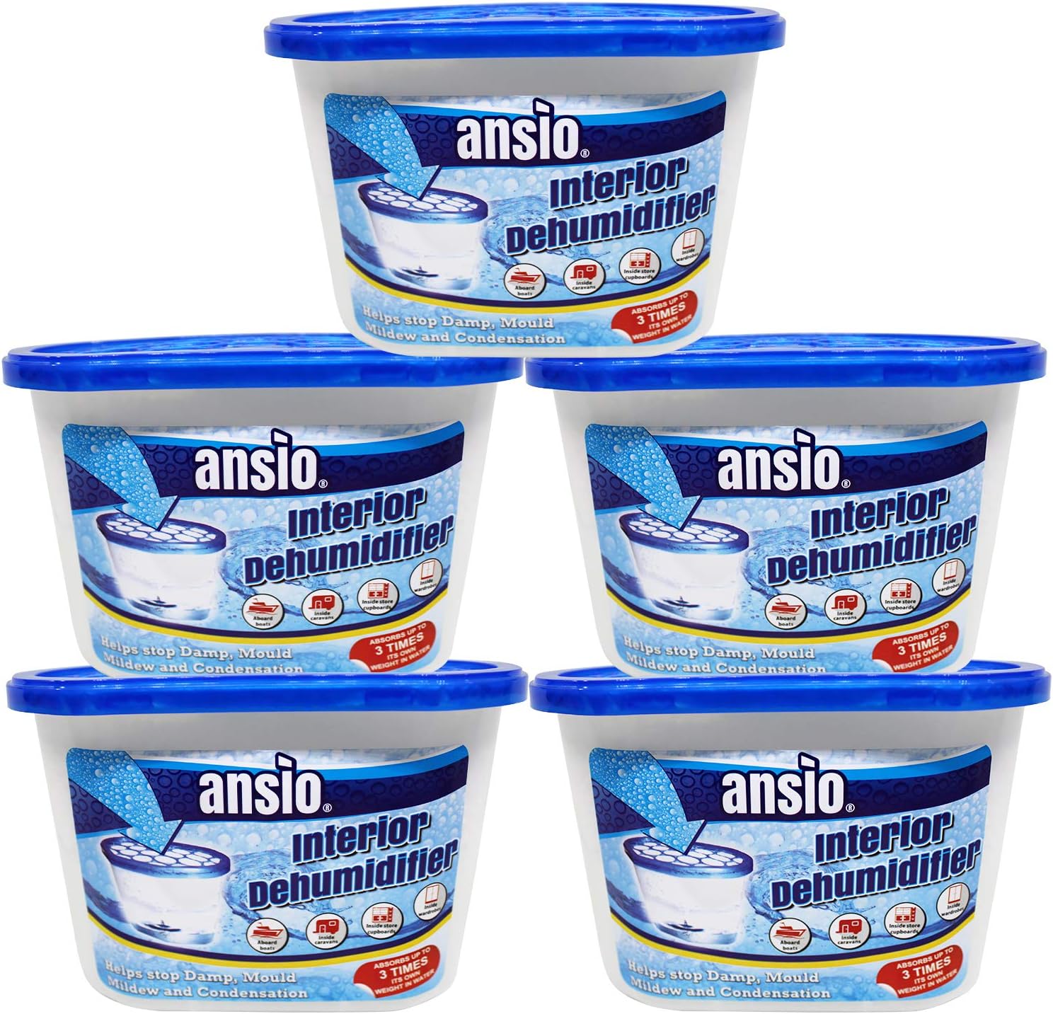 Moisture absorber 500ml pack of 5 for home