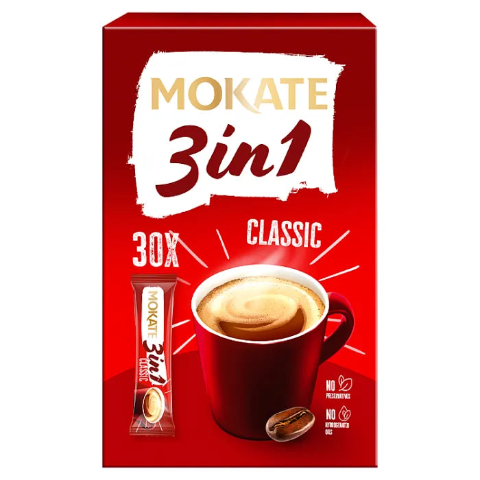 Mokate 3 in 1 Classic instant coffee sachets 30 pack 420g