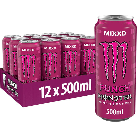 Monster Mixed Punch Energy Drink 12 x 500ml cans case