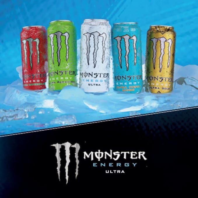 Monster Ultra Energy Drink 9 x 500ml Cans – Sugar-Free and Refreshing