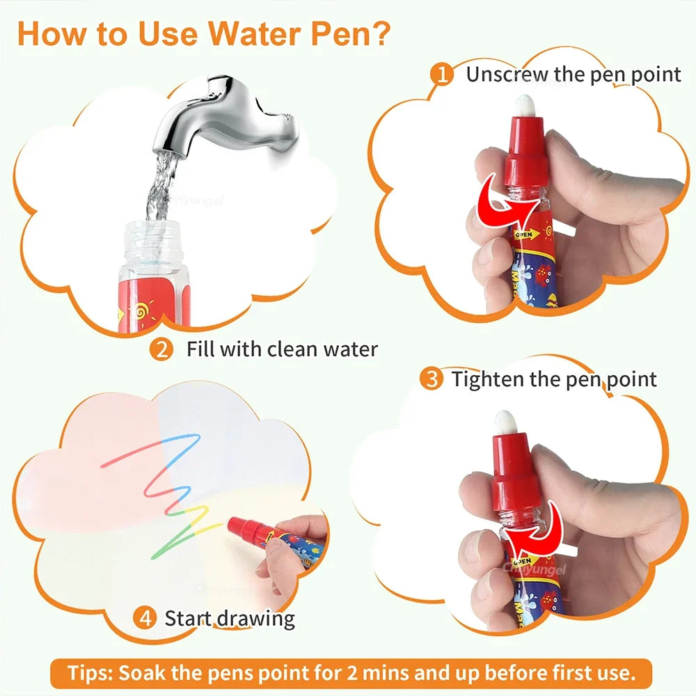 Water drawing mat lifestyle child playing creative art