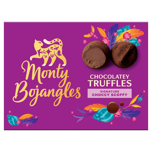 Monty Bojangles Choccy Scoffy Truffles 135G cocoa dusted chocolates