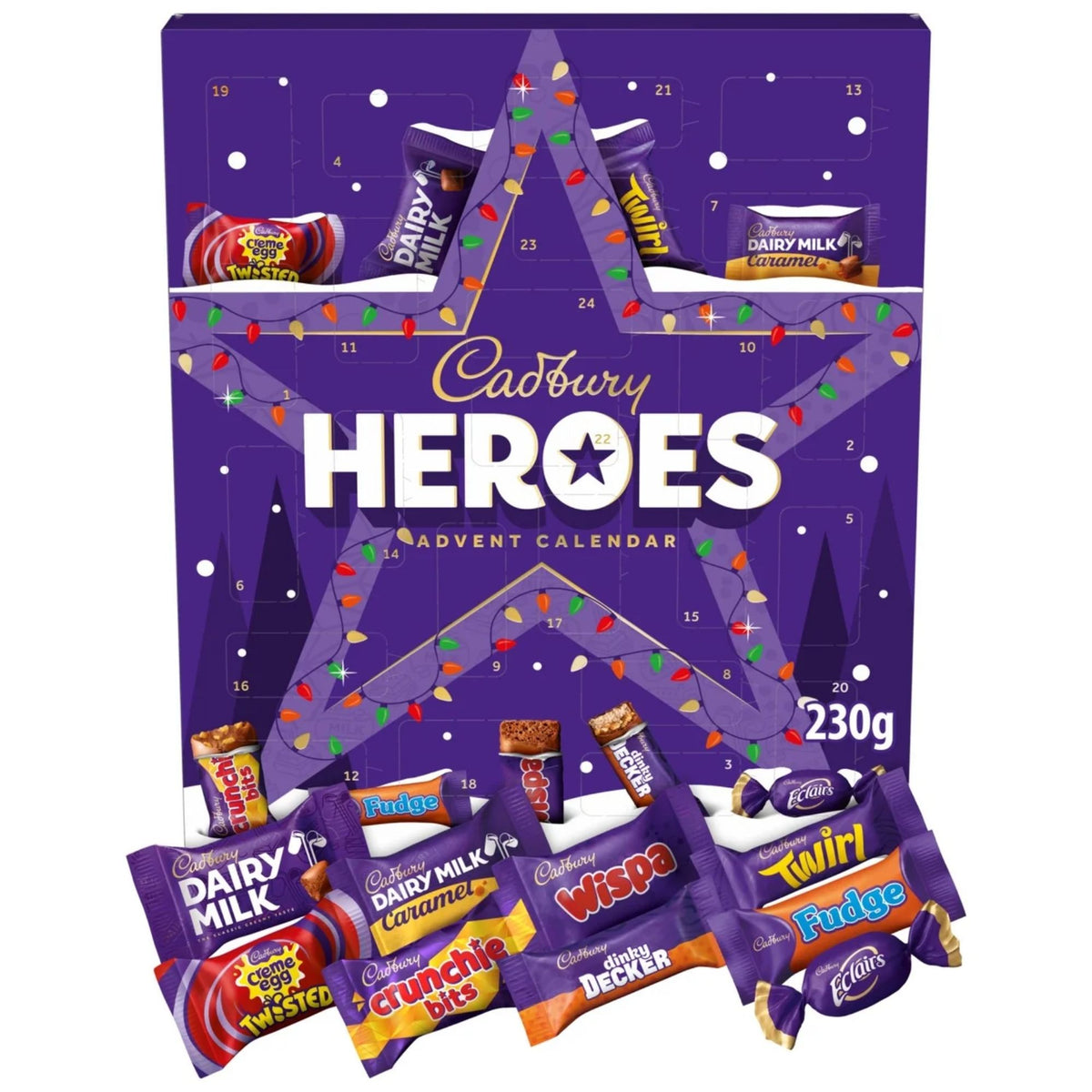 Two Cadbury Heroes chocolate Advent Calendars