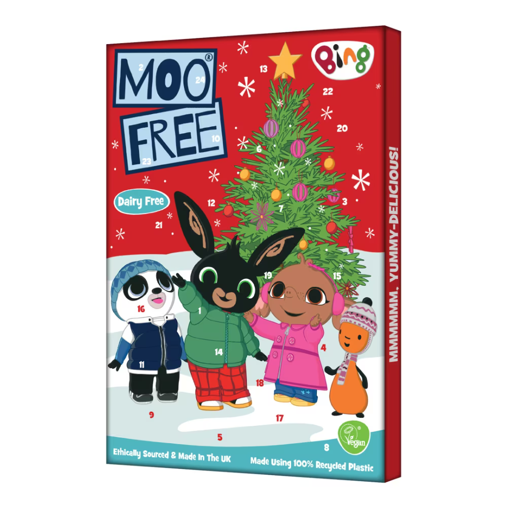 Moo Free Bing Choccy Advent Calendar 70g, milk-free and vegan