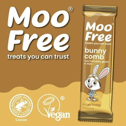 Moo Free Bunnycomb chocolate bars