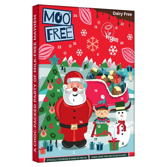 Moo Free Choccy Advent Calendar 70g, gluten-free and dairy-free treats