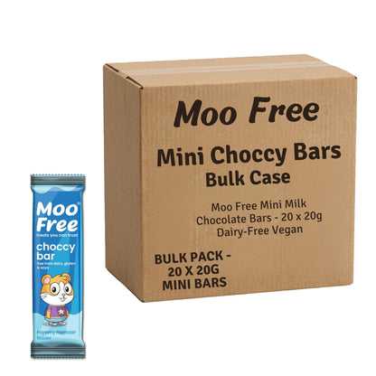 Moo Free Mini Milk Chocolate Bars 20g 20 Pack vegan dairy-free