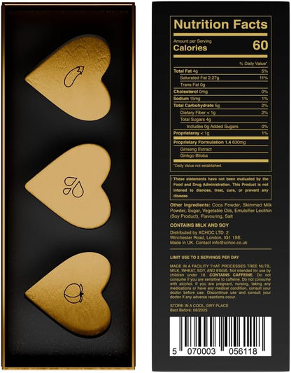 Mood-boosting chocolate for couples with ginseng and ginkgo biloba