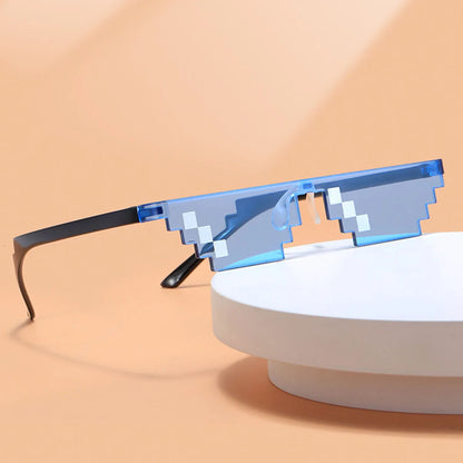 Funny pixel-style joke glasses