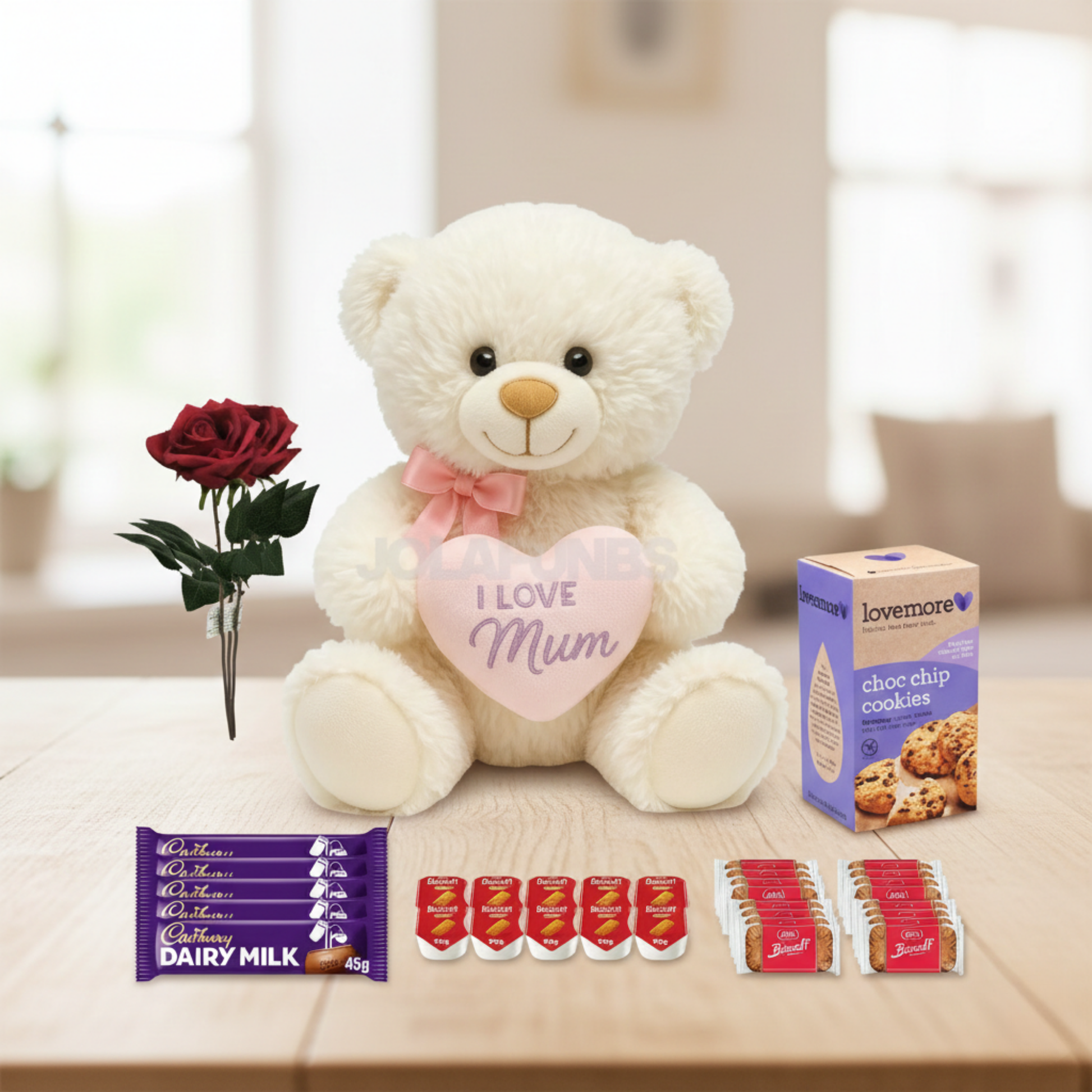 Soap flower roses included in Mothers Day hamper