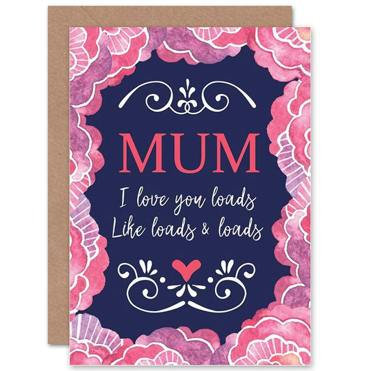 Mothers Day Card Love You Loads Like Mum