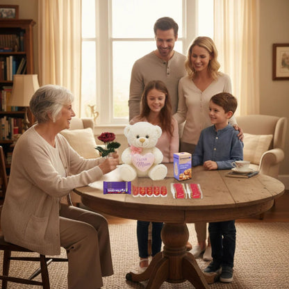 • Mother’s Day gift hamper with cookies and sweets
