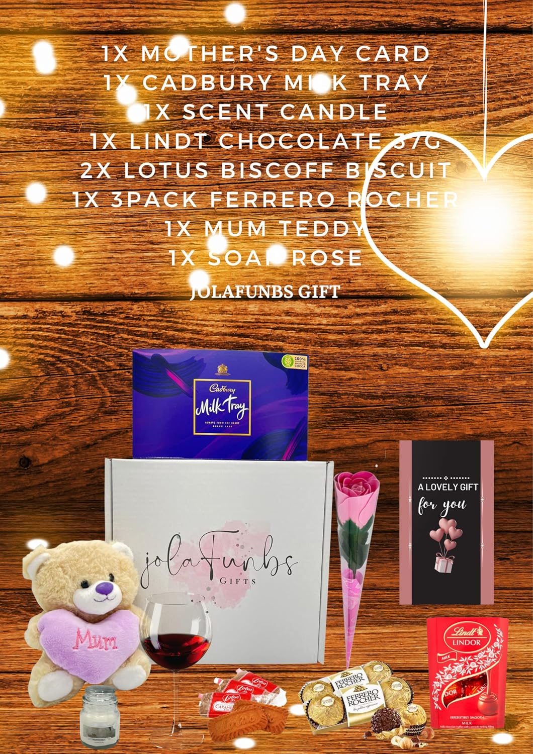 Mother's Day chocolate gift box with soap flowers