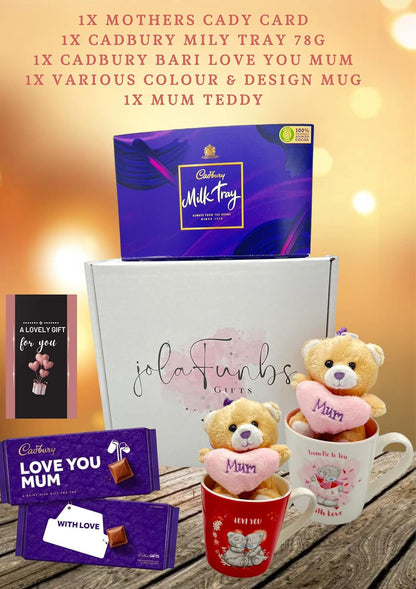 Mother’s Day hamper box with chocolates and sweet snacks