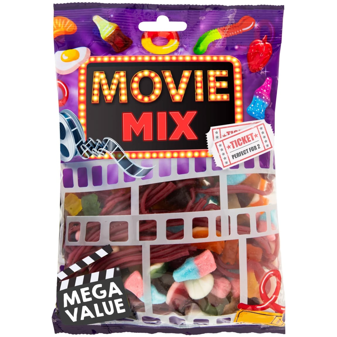 Movie Mix Sweets 450g bag filled with assorted candies