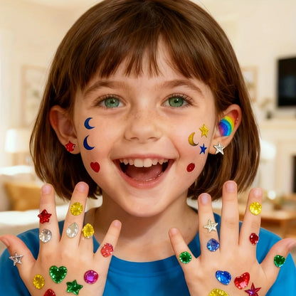 Decorative 3D gem stickers for arts and crafts projects