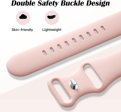 Soft silicone sport bands for Apple Watch Series 1–11