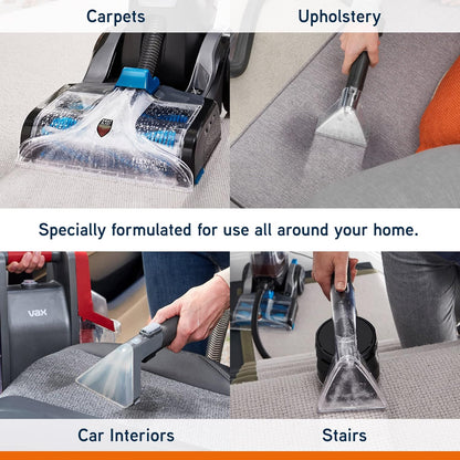 Versatile cleaning solution for carpets, upholstery, car interiors and stairs