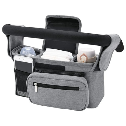 Mummy diaper bag for stroller with multiple pockets