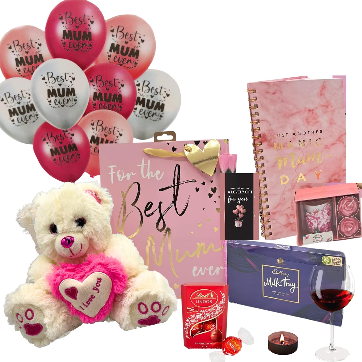 Gift hamper for Mum filled with assorted sweet treats and goodies