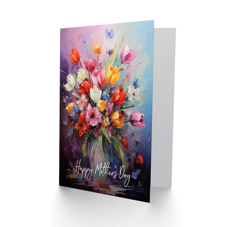 Eye-catching floral design for mothers day greeting