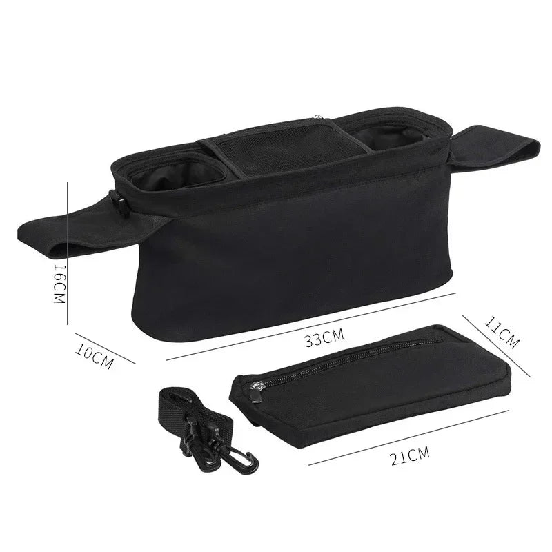 Large capacity pram organiser bag for baby essentials