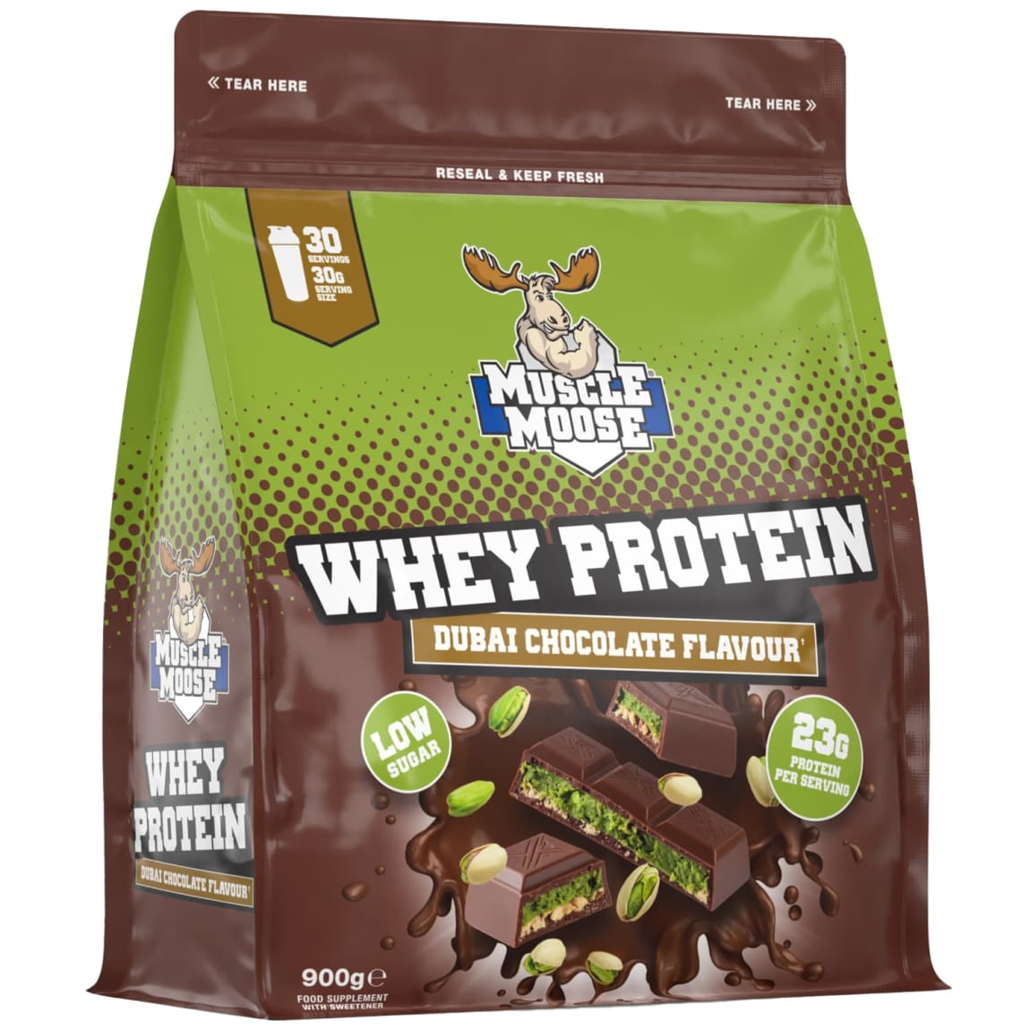 Muscle Moose whey protein 900g Dubai Chocolate