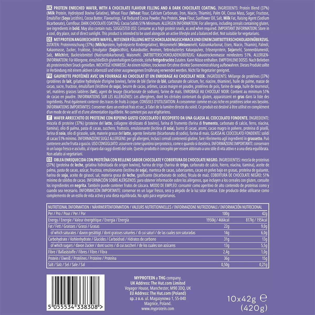 High protein blend of whey and milk protein isolates