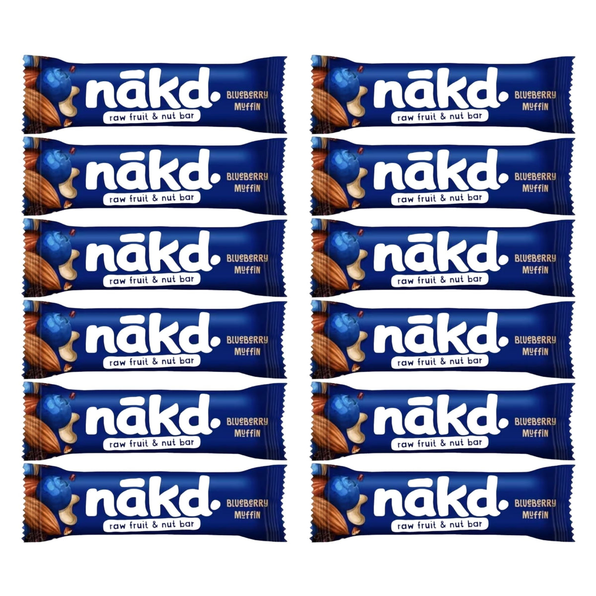 nakd. Blueberry Muffin Fruit & Nut Bars 12 x 35g