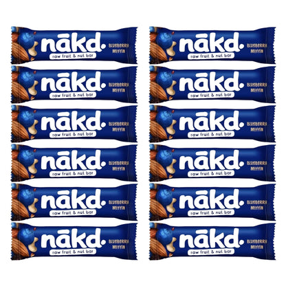 nakd. Blueberry Muffin Fruit & Nut Bars 12 x 35g