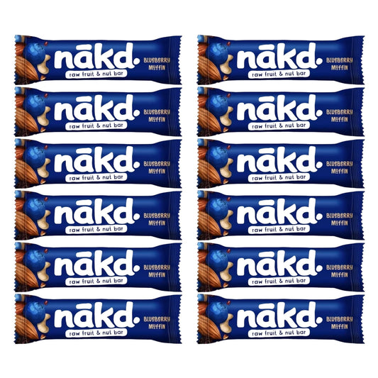 nakd. Blueberry Muffin Fruit & Nut Bars 12 x 35g