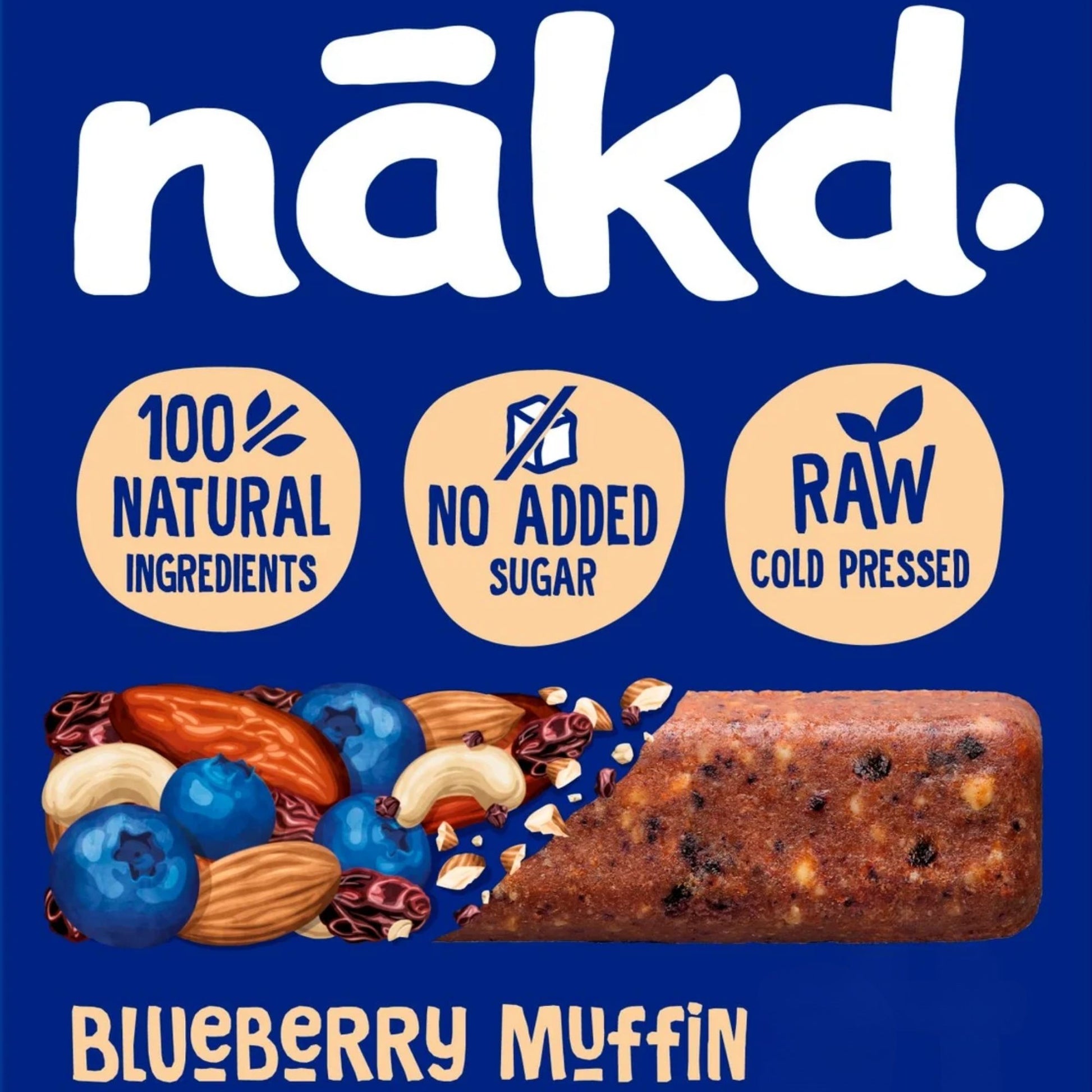 Blueberry Muffin flavoured nakd. snack bars