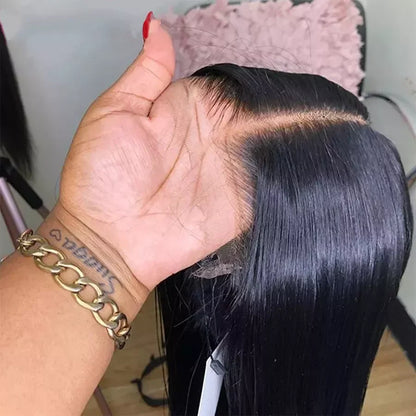 Full density straight lace wig for women