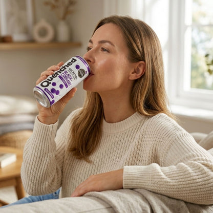 Award winning Quenched blackcurrant soda beverage