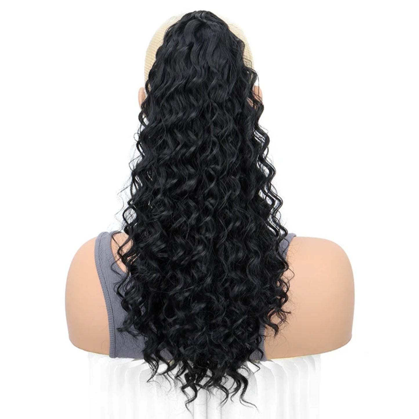 Lightweight kinky curly ponytail hairpiece 140g