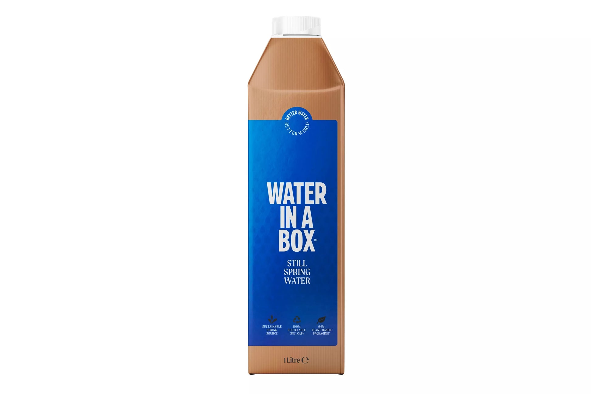 Natural spring water in 1 litre carton