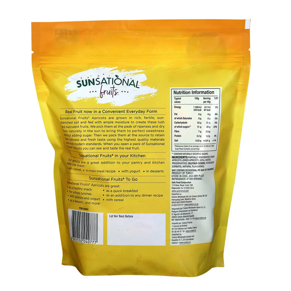 Sun dried apricots with no added sugar healthy snack