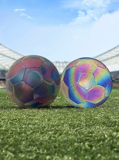 Bright colourful glow football for practice