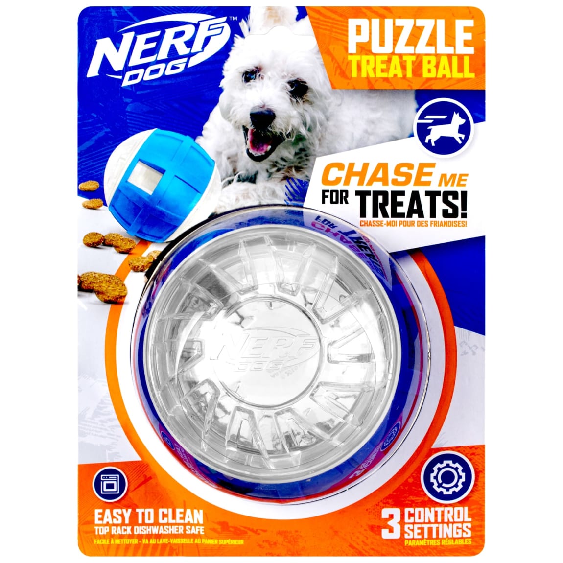 Nerf Dog Puzzle Treat Ball interactive toy for dogs