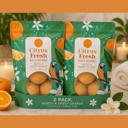 Neroli and Sweet Orange Bath Bomb Dust 2 x 450g