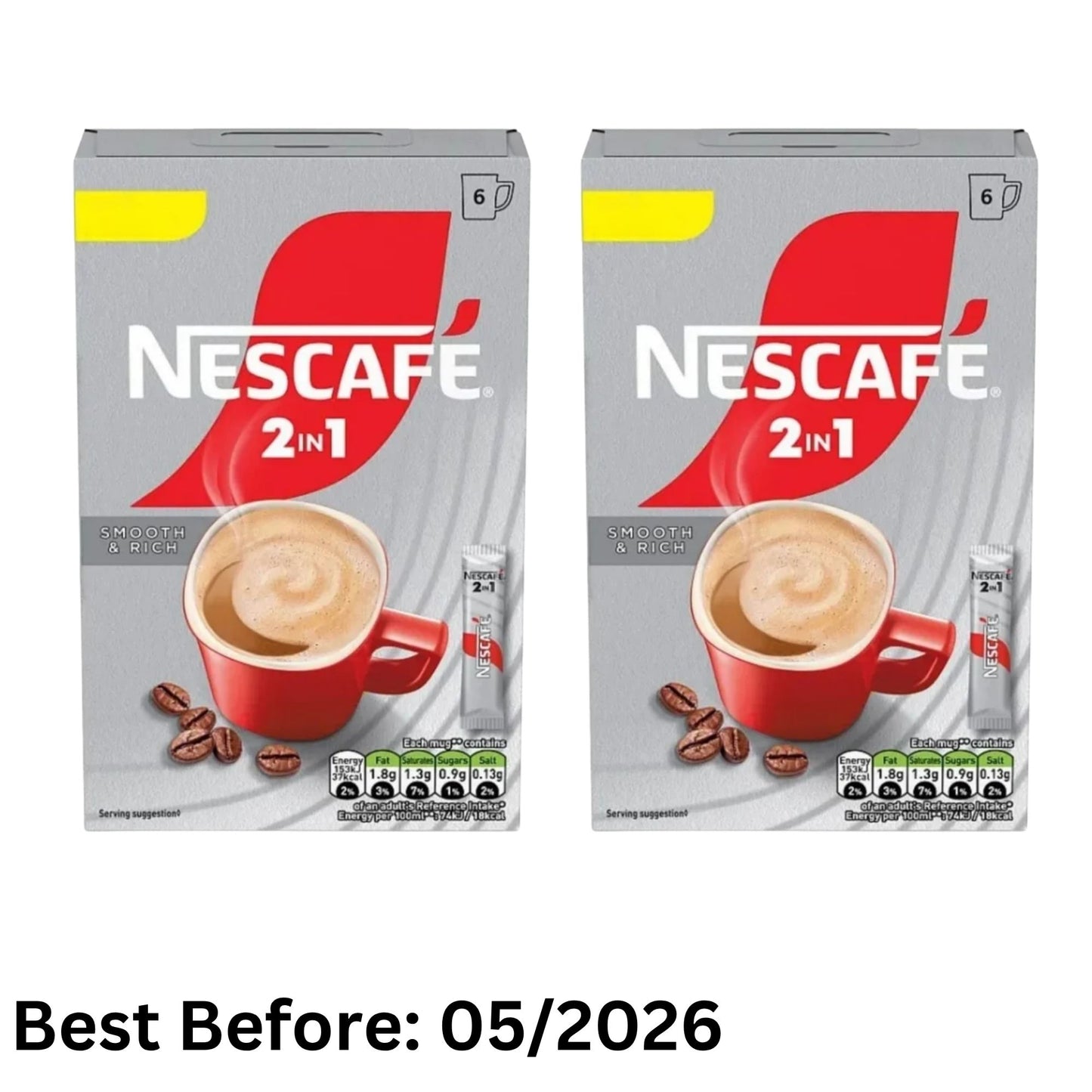 Nescafe 2 in 1 Classic Coffee Sachets 12 Cups