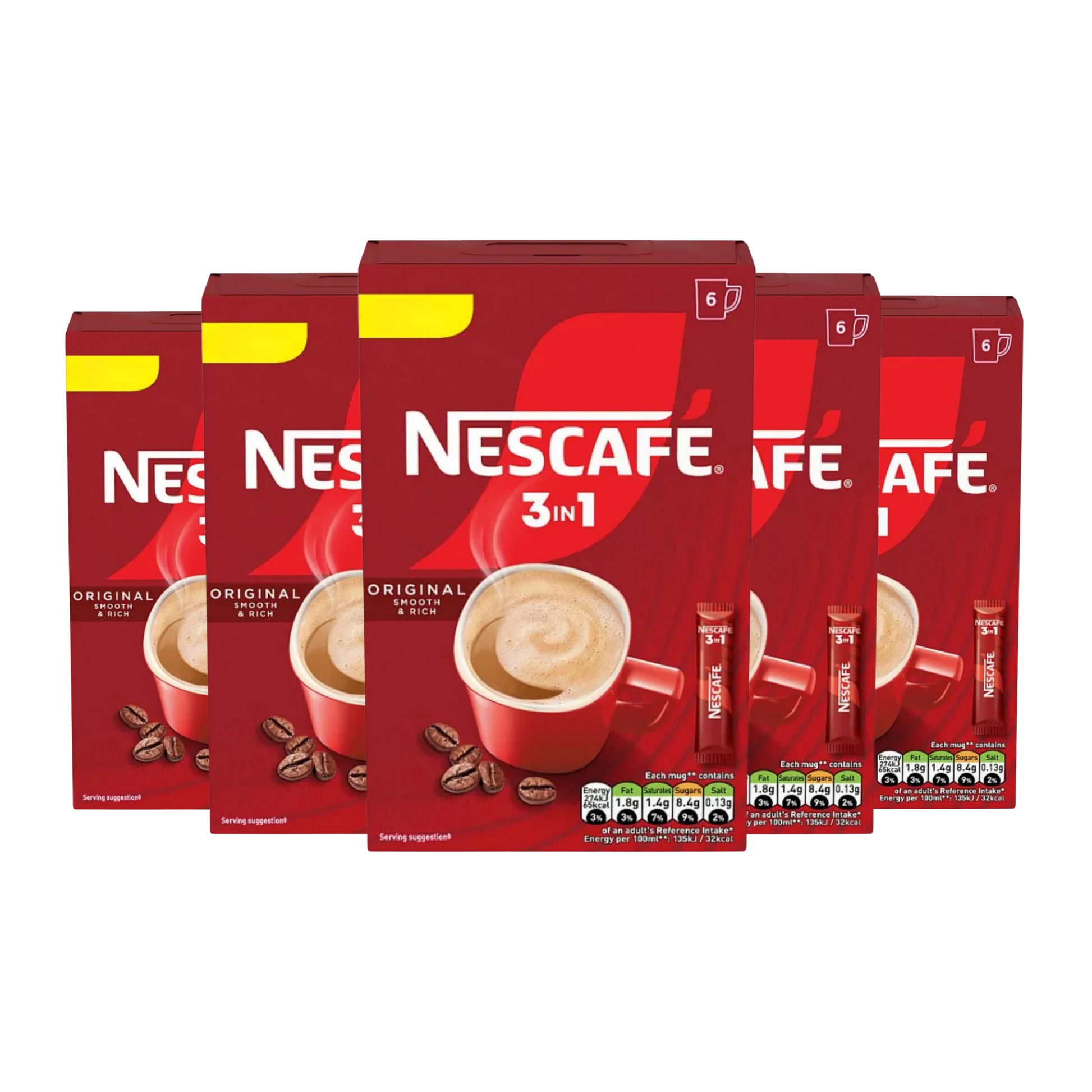 Instant Nescafé coffee sachets smooth and rich
