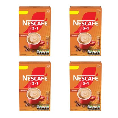Nescafe 3 in 1 caramel 4 x 6 instant coffee sachets pack