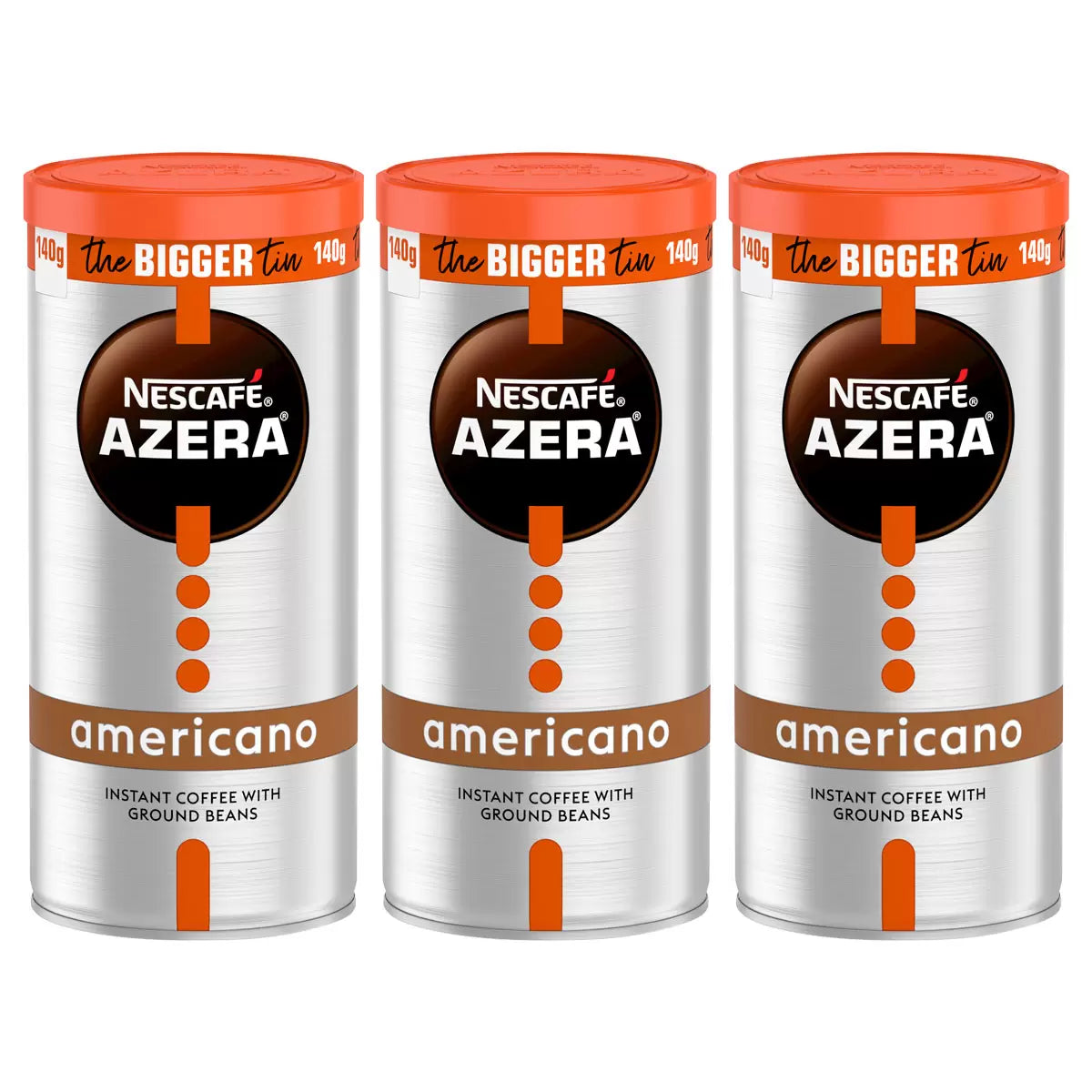 Nescafé Azera Americano Coffee 3 x 140g tins barista style