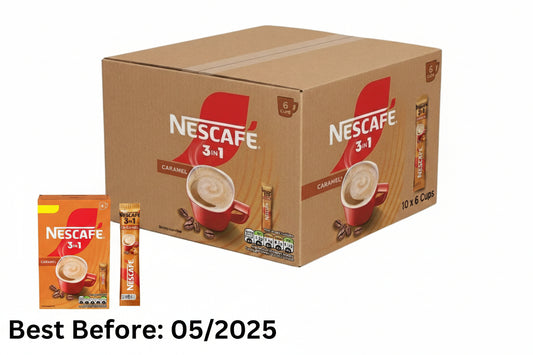 Nescafe 3 in 1 Caramel Coffee Sachets 60 Cups