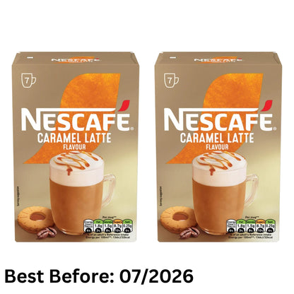 Nescafe Caramel Latte Coffee Sachets 14 Cups