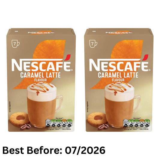 Nescafe Caramel Latte Coffee Sachets 14 Cups