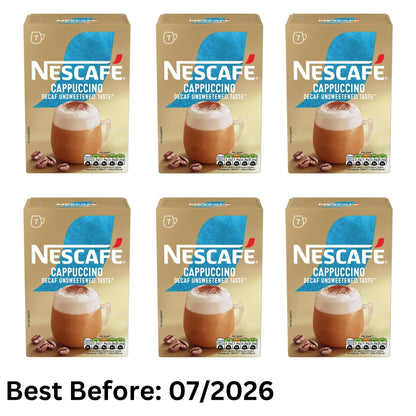 Nescafe Decaf Cappuccino Coffee Sachets 42 Cups